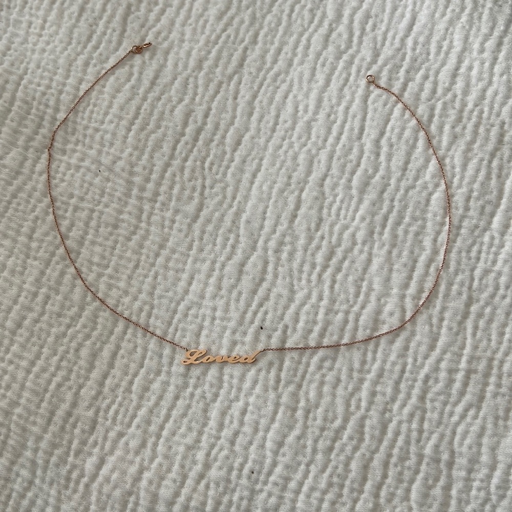 Rose Gold Plated “Loved” Necklace
